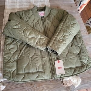 Levi's Quilted Olive Green Jacket